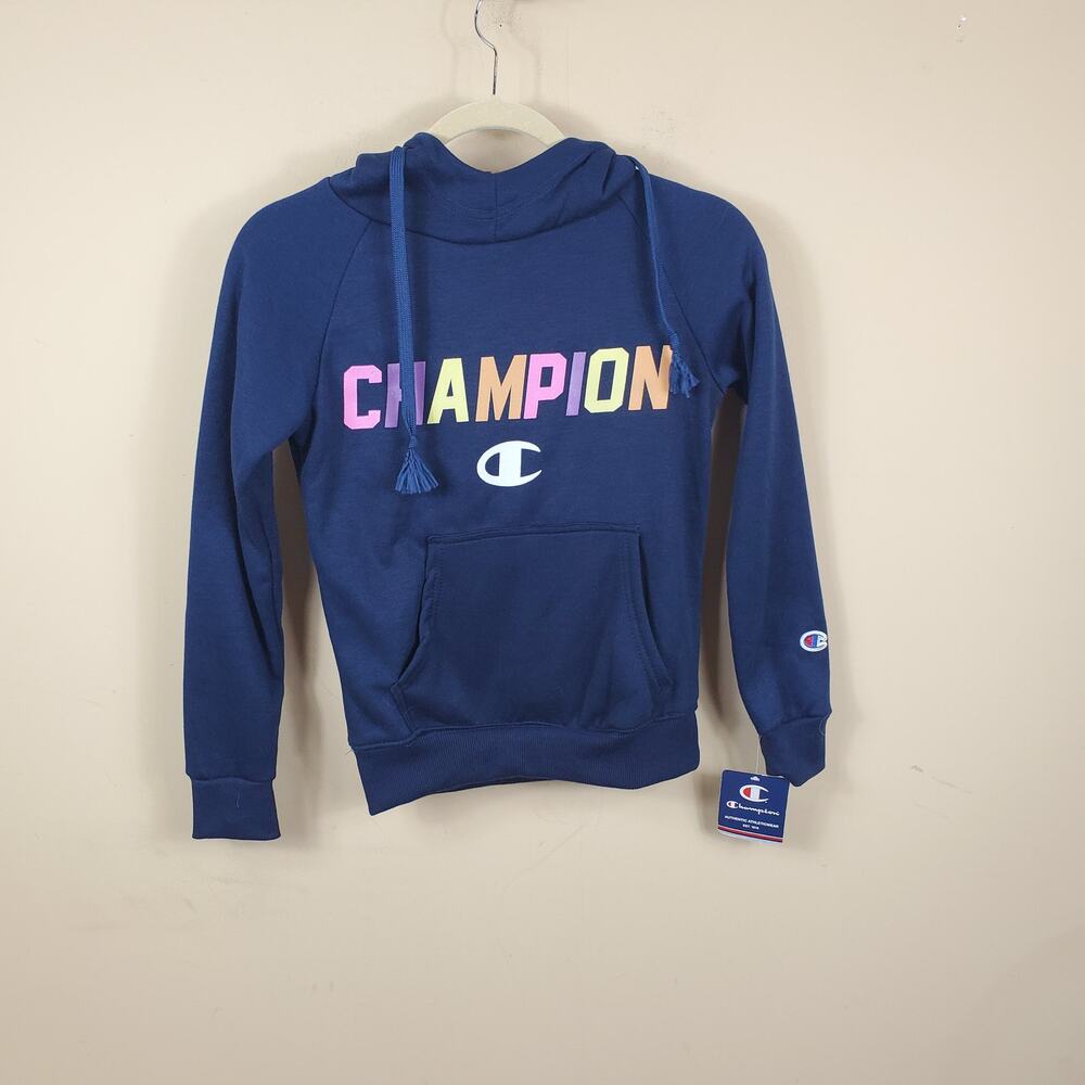 Champion Powerblend Boyfriend Crew Color Pop Logo Women's XS